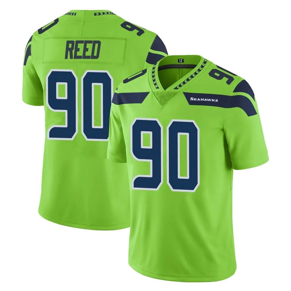 Choea S.Seahawks #90 Jarran Reed Player Green Limited Color Rush Home Game Stitched Jerseys