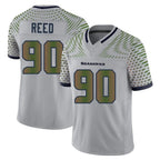 Choea S.Seahawks #90 Jarran Reed Player Grey Limited 2025 Rivalries Collection Home Game Stitched Jerseys