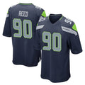 Choea S.Seahawks #90 Jarran Reed Player Navy Home Game Stitched Jerseys