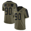 Choea S.Seahawks #90 Jarran Reed Player Olive Salute To Service Limited Game Stitched Jerseys