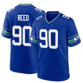 Choea S.Seahawks #90 Jarran Reed Player Royal Throwback Home Game Stitched Jerseys