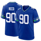 Choea S.Seahawks #90 Jarran Reed Player Royal Throwback Home Game Stitched Jerseys
