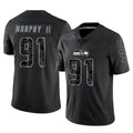 Choea S.Seahawks #91 Byron Murphy II Player Black Limited Reflective Home Game Stitched Jerseys