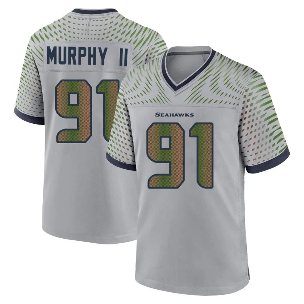 Choea S.Seahawks #91 Byron Murphy II Player Grey 2025 Rivalries Collection Home Game Stitched Jerseys