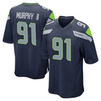 Choea S.Seahawks #91 Byron Murphy II Player Navy Home Game Stitched Jerseys