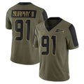 Choea S.Seahawks #91 Byron Murphy II Player Olive Salute To Service Limited Game Stitched Jerseys