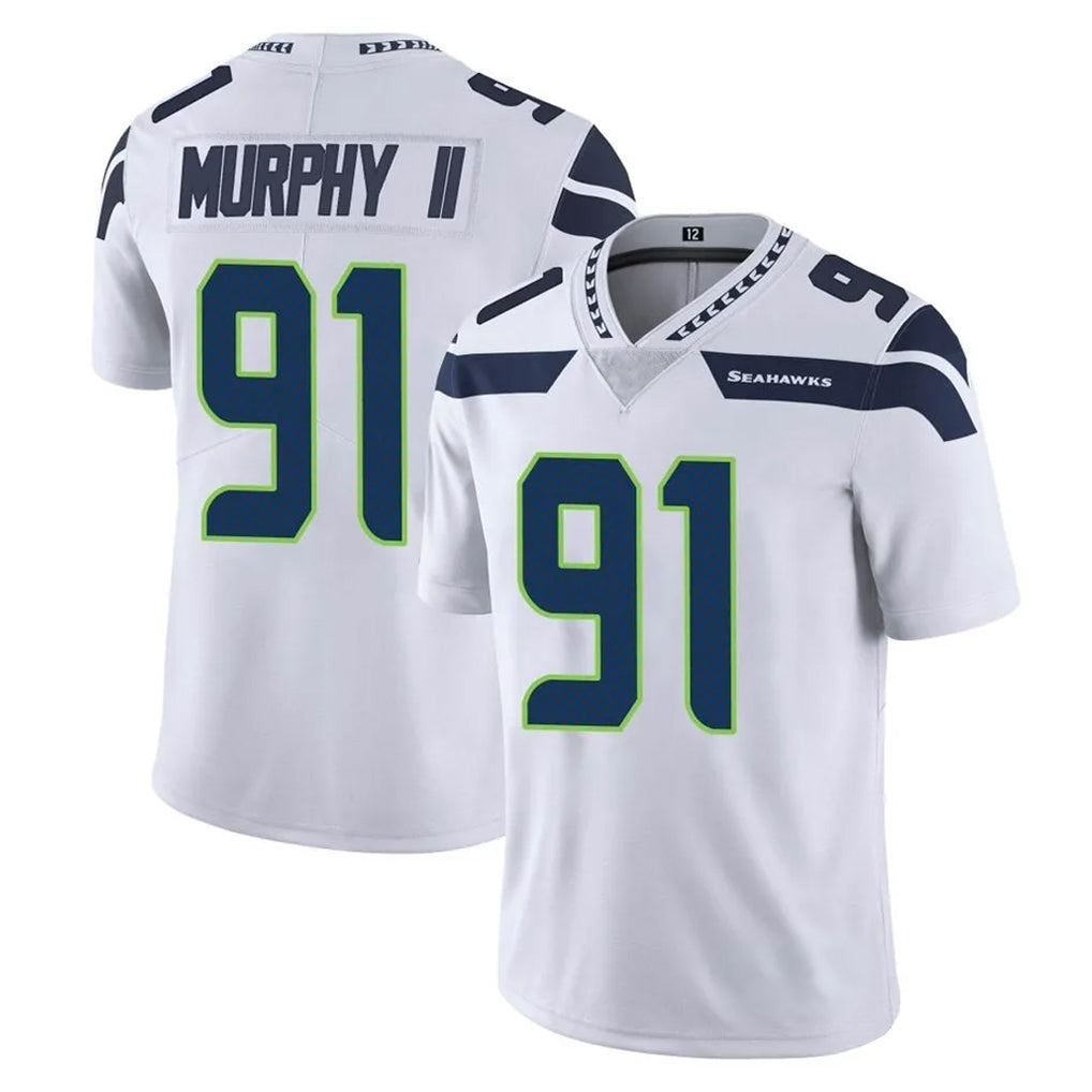 Choea S.Seahawks #91 Byron Murphy II Player White Limited Vapor Untouchable Home Game Stitched Jerseys