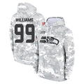 Choea S.Seahawks #99 Leonard Williams Player Arctic Camo Limited Salute to Service Pullover Hoodies Game Stitched Jerseys