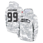 Choea S.Seahawks #99 Leonard Williams Player Arctic Camo Limited Salute to Service Pullover Hoodies Game Stitched Jerseys