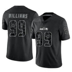 Choea S.Seahawks #99 Leonard Williams Player Black Limited Reflective Home Game Stitched Jerseys