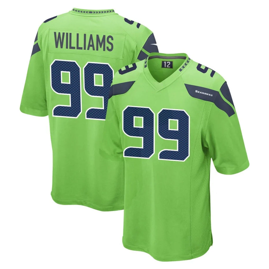 Choea S.Seahawks #99 Leonard Williams Player Green Home Game Stitched Jerseys