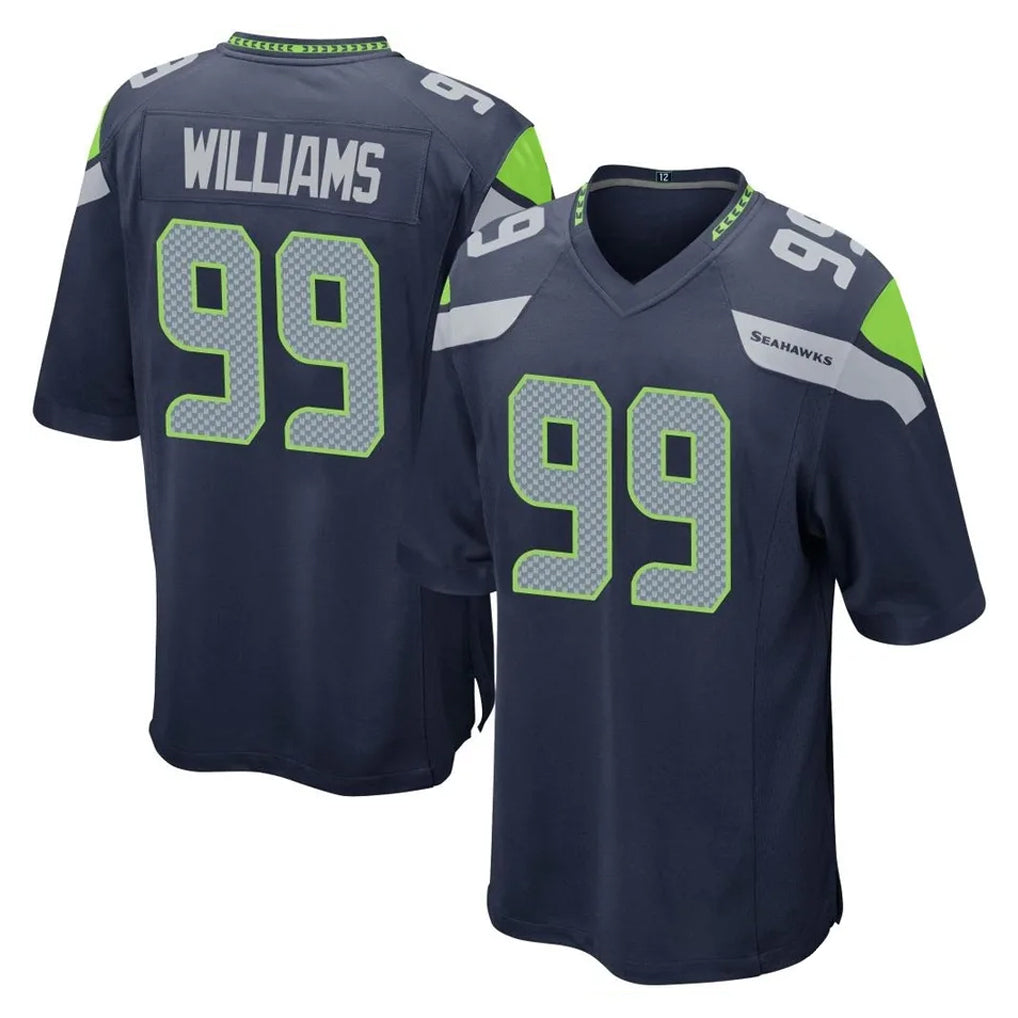 Choea S.Seahawks #99 Leonard Williams Player Navy Home Game Stitched Jerseys
