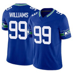 Choea S.Seahawks #99 Leonard Williams Player Royal Limited Throwback Vapor F.U.S.E. Home Game Stitched Jerseys