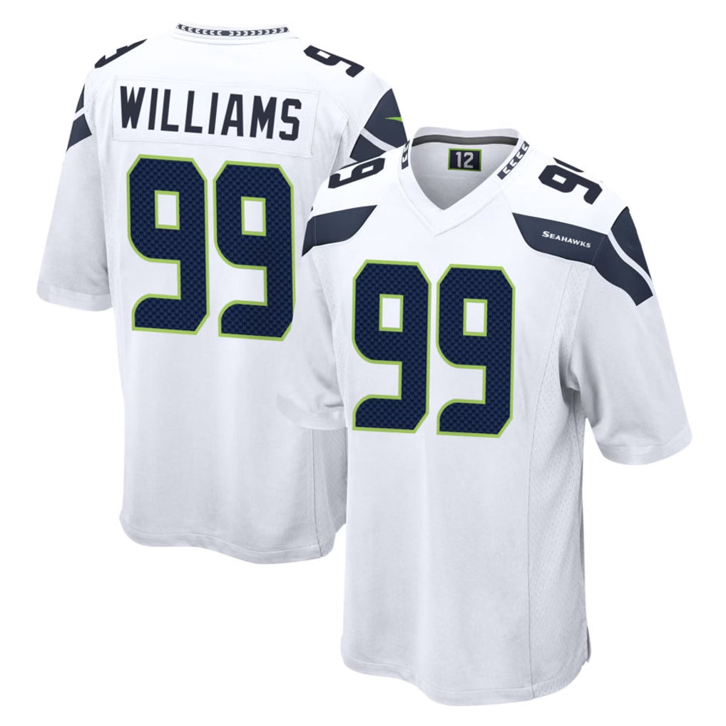 Choea S.Seahawks #99 Leonard Williams Player White Home Game Stitched Jerseys