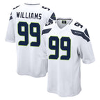 Choea S.Seahawks #99 Leonard Williams Player White Home Game Stitched Jerseys