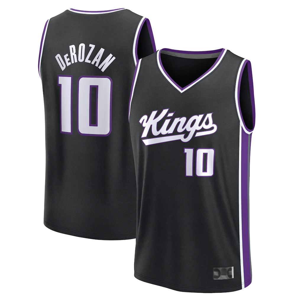 Choea S.kings #10 DeMar DeRozan Fanatics Black Fast Break Replica Player Jerseys - Icon Edition