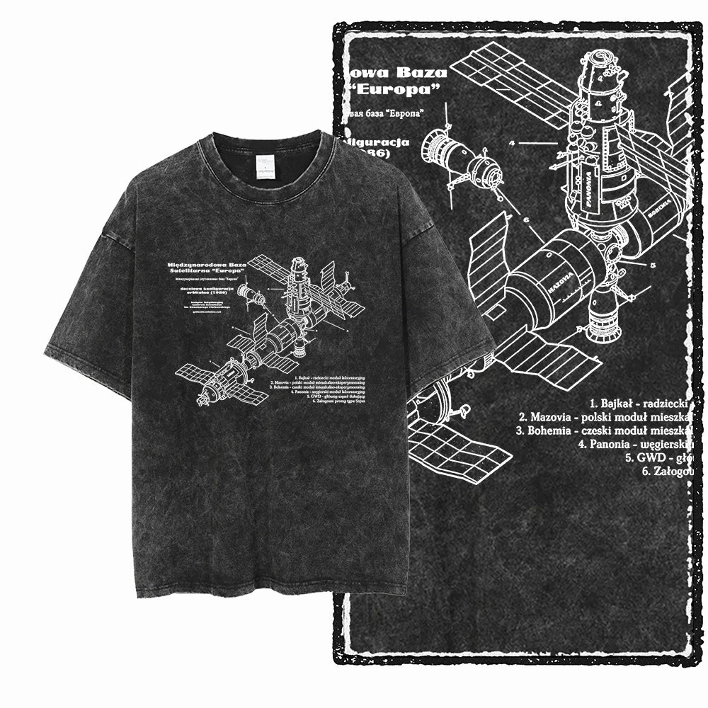 Cheap T-shirt Jerseys SA ASTRONAUT SPACE THEMES Printed Cotton Acid Washed Graphic Unisex T Shirt Cool Streetwear Men Tshirts Big Size Tee for men