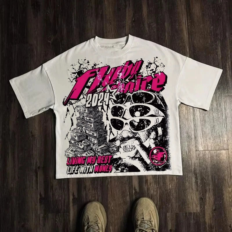 Cheap T-shirt Jerseys Graphic T-shirt Men Women Vintage Top Hip Hop Streetwear Oversized Tshirt Short Sleeve Casual Clothing Summer Fashion Trendy Tee