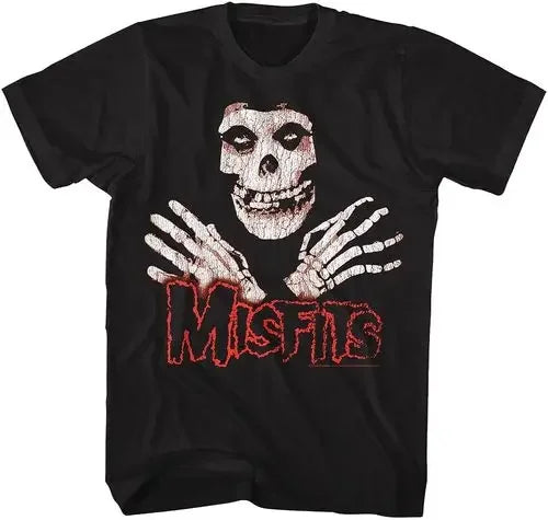 Cheap T-shirt Jerseys New Fashion Misfits Punk Style Tshirt Retro Street Skull Pattern Men's T-shirt