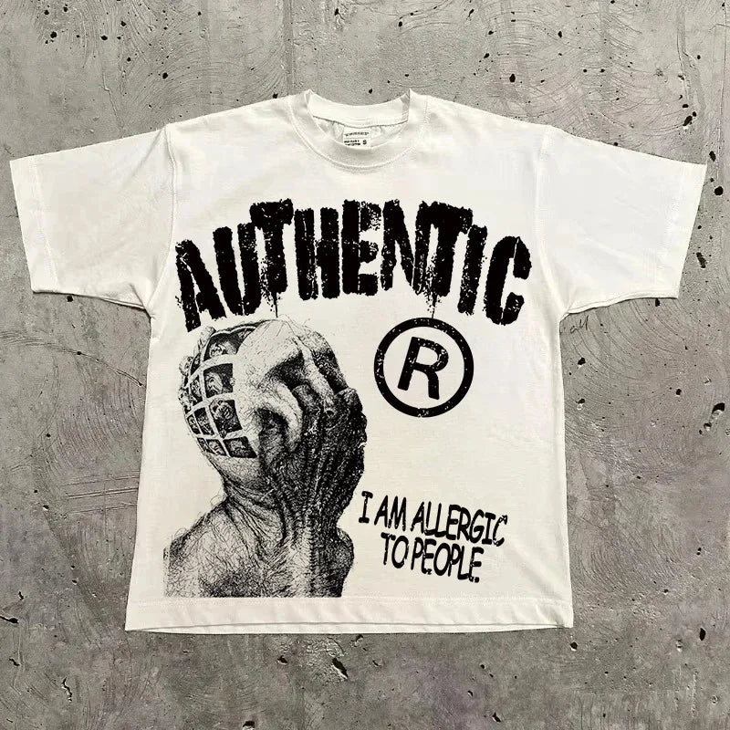 Cheap T-shirt Jerseys Graphic T-shirt Men Women Vintage Top Hip Hop Streetwear Oversized Tshirt Short Sleeve Casual Clothing Summer Fashion Trendy Tee