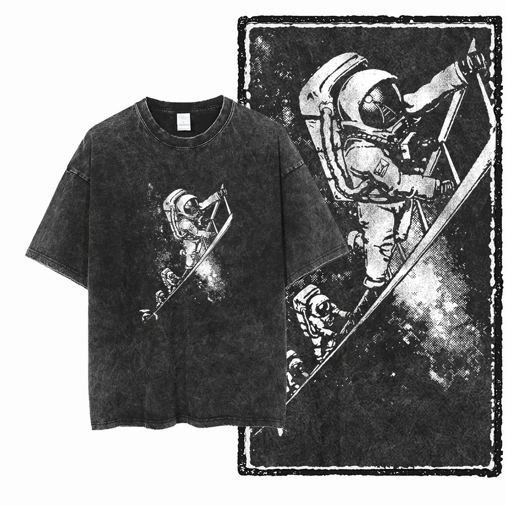 Cheap T-shirt Jerseys SA ASTRONAUT SPACE THEMES Printed Cotton Acid Washed Graphic Unisex T Shirt Cool Streetwear Men Tshirts Big Size Tee for men