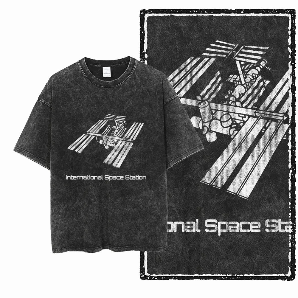 Cheap T-shirt Jerseys SA ASTRONAUT SPACE THEMES Printed Cotton Acid Washed Graphic Unisex T Shirt Cool Streetwear Men Tshirts Big Size Tee for men