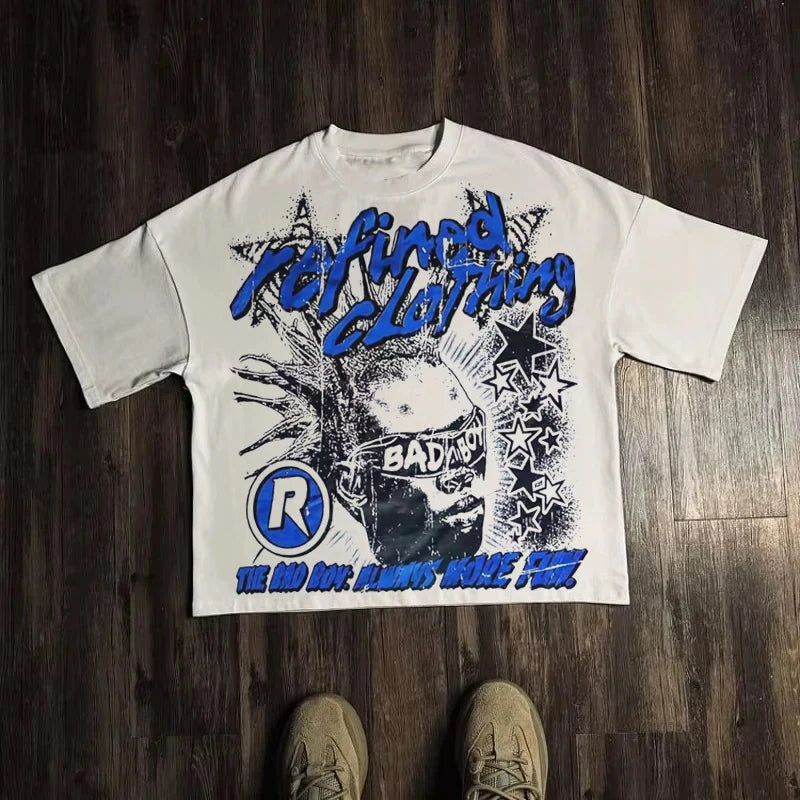 Cheap T-shirt Jerseys Graphic T-shirt Men Women Vintage Top Hip Hop Streetwear Oversized Tshirt Short Sleeve Casual Clothing Summer Fashion Trendy Tee