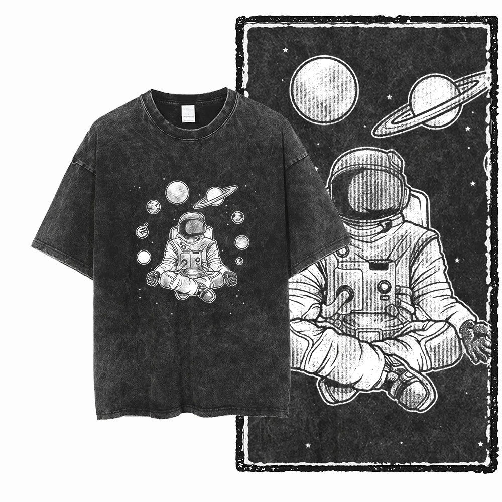 Cheap T-shirt Jerseys SA ASTRONAUT SPACE THEMES Printed Cotton Acid Washed Graphic Unisex T Shirt Cool Streetwear Men Tshirts Big Size Tee for men