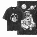 Cheap T-shirt Jerseys SA ASTRONAUT SPACE THEMES Printed Cotton Acid Washed Graphic Unisex T Shirt Cool Streetwear Men Tshirts Big Size Tee for men