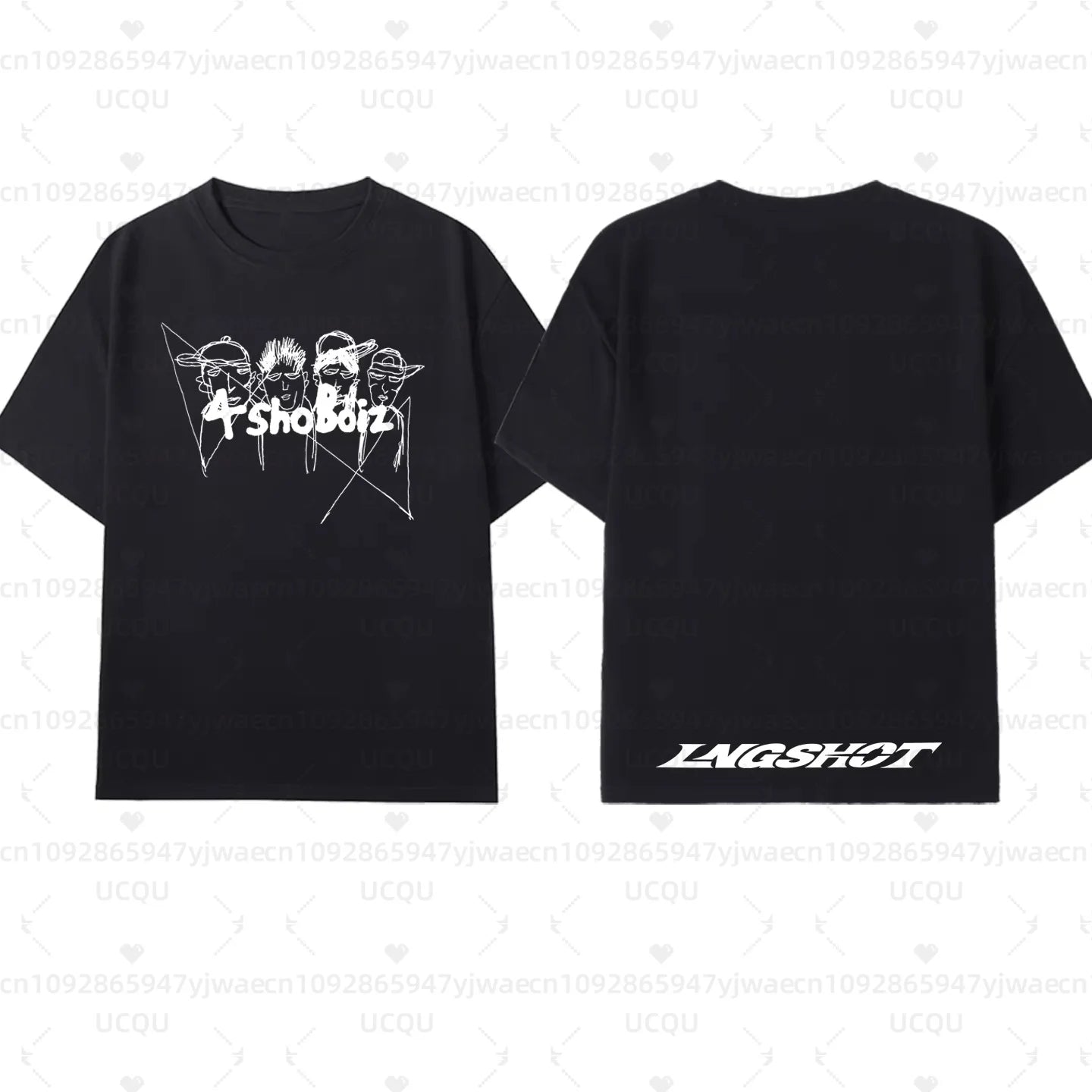 Cheap T-shirt Jerseys Men's Women's LNGSHOT Kpop Fashion Jay Park Same T-shirt High Quality Short Sleeve Tshirt Hip Hop Trend Plus Size Tops