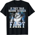 Cheap T-shirt Jerseys Short Sleeved Y2k Tshirt If They Talk Behind Your Back Fart Humor Funny Hide Your Wife The Alpha Is Here Saying Wolf Graphic