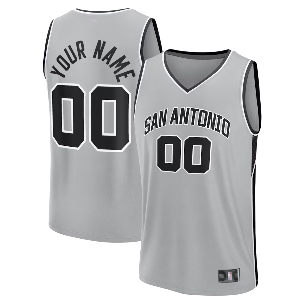 Choea SA.Spurs Fanatics Silver Fastbreak Custom Jerseys - Statement Edition