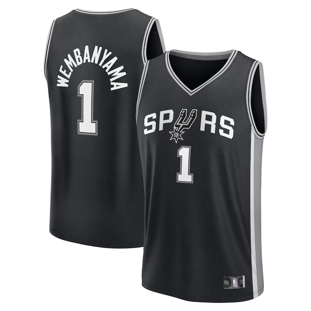 Choea SA.Spurs #1 Victor Wembanyama Black Swingman Jerseys - Icon Edition