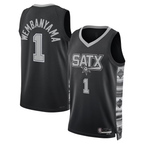 Choea SA.Spurs #1 Victor Wembanyama Black Swingman Jerseys - Statement Edition