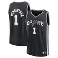 Choea SA.Spurs #1 Victor Wembanyama Fanatics Black Fast Break Replica Player Jerseys - Icon Edition