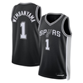 Choea SA.Spurs #1 Victor Wembanyama Fanatics Black Fast Break Replica Player Jerseys - Icon Edition