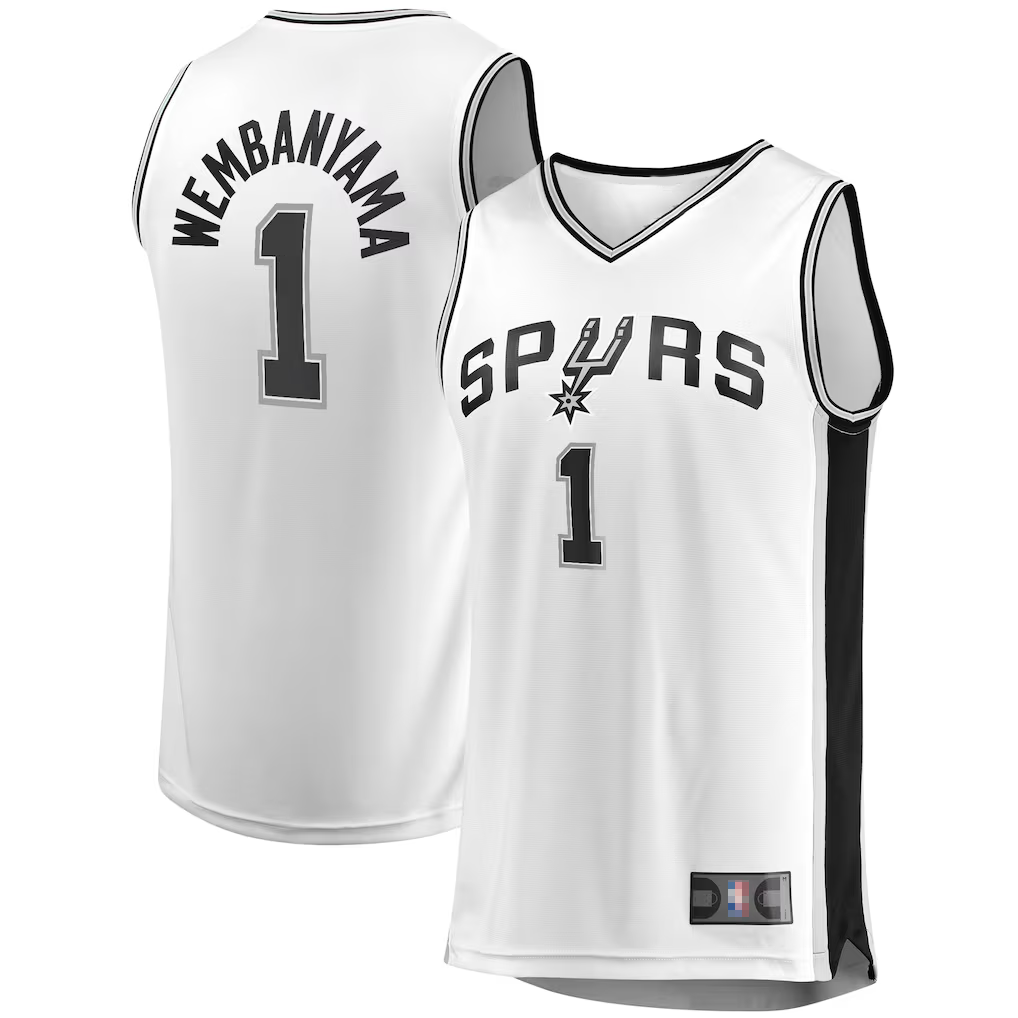 Choea SA.Spurs #1 Victor Wembanyama Fanatics White Fast Break Replica Player Jerseys - Association Edition