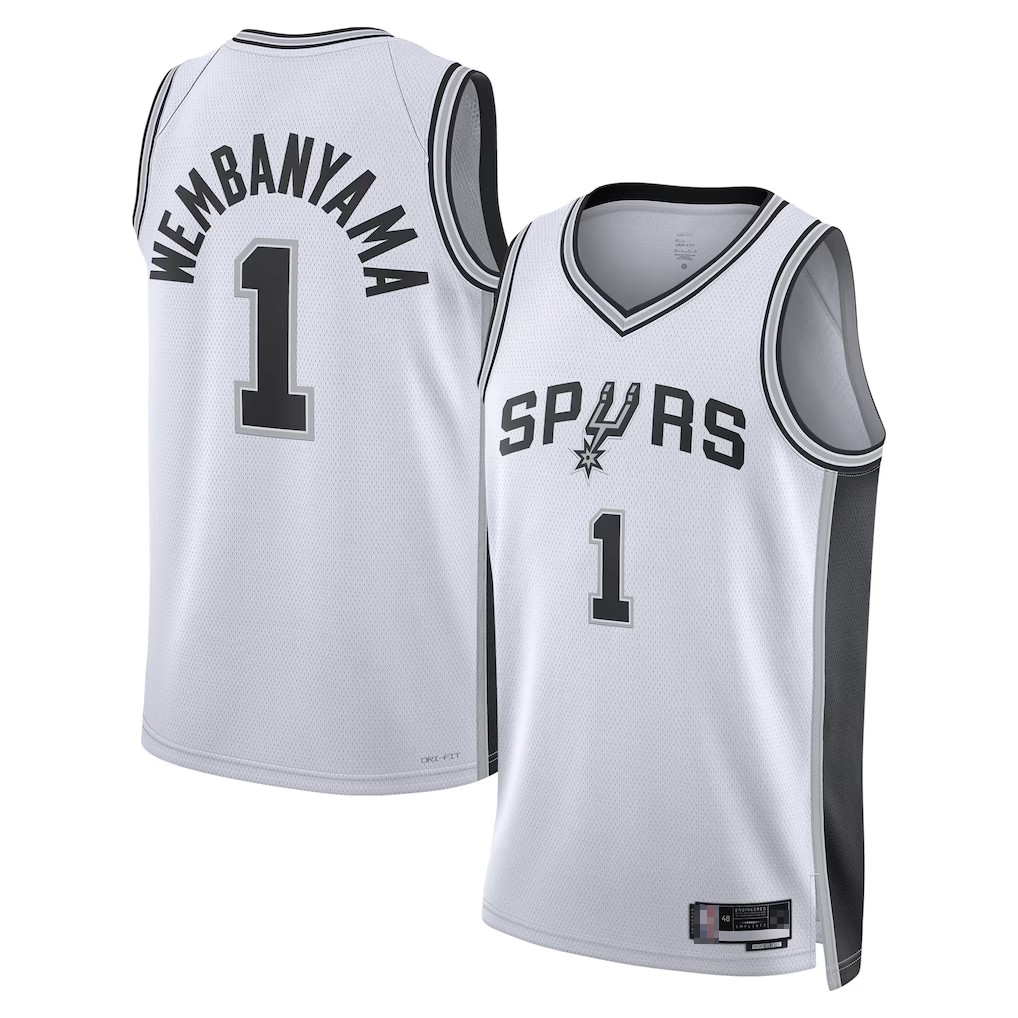 Choea SA.Spurs #1 Victor Wembanyama White Swingman Jerseys - Association Edition