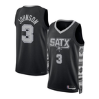 Choea SA.Spurs #3 Keldon Johnson Black Swingman Jerseys - Statement Edition
