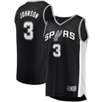 Choea SA.Spurs #3 Keldon Johnson Fanatics Black Fast Break Replica Jerseys - Icon Edition