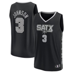 Choea SA.Spurs #3 Keldon Johnson Fanatics Black Fast Break Replica Player Jerseys - Statement Edition