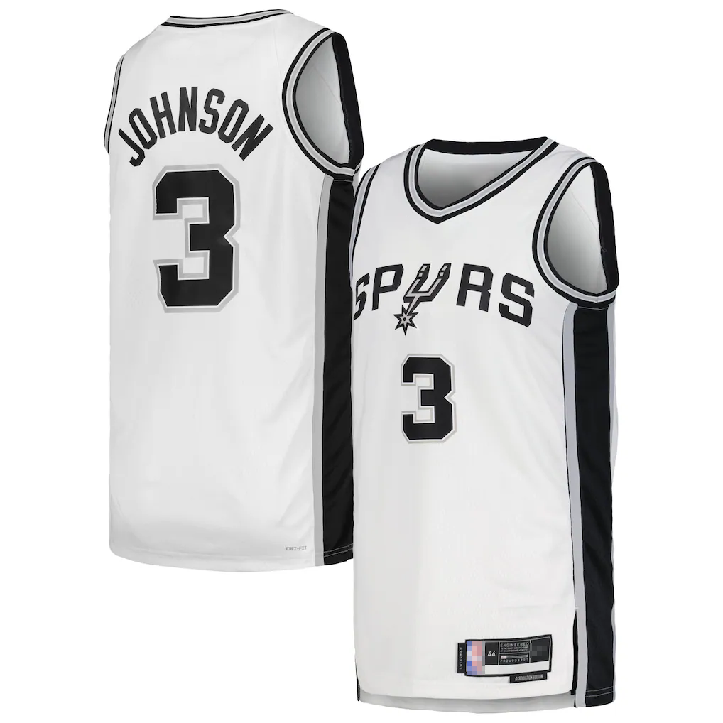 Choea SA.Spurs #3 Keldon Johnson White Swingman Jerseys - Association Edition