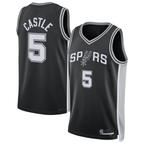 Choea SA.Spurs #5 Stephon Castle Black Swingman Jerseys - Icon Edition