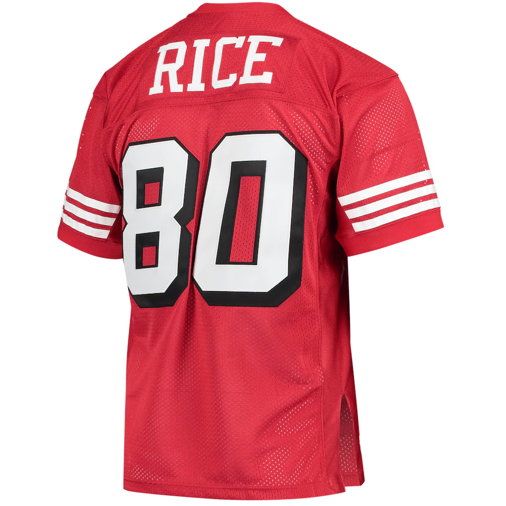 Choea SF.49ers 1994 #80 Jerry Rice Mitchell & Ness Scarlet Authentic Throwback Retired Player Jersey