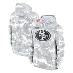 Choea SF.49ers Arctic Camo Limited Salute to Service Pullover Hoodies Game Blank Player Stitched Jerseys