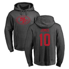 Choea SF.49ers #10 Mac Jones Player Anthracite Pullover Hoodies Home Game Stitched Jerseys