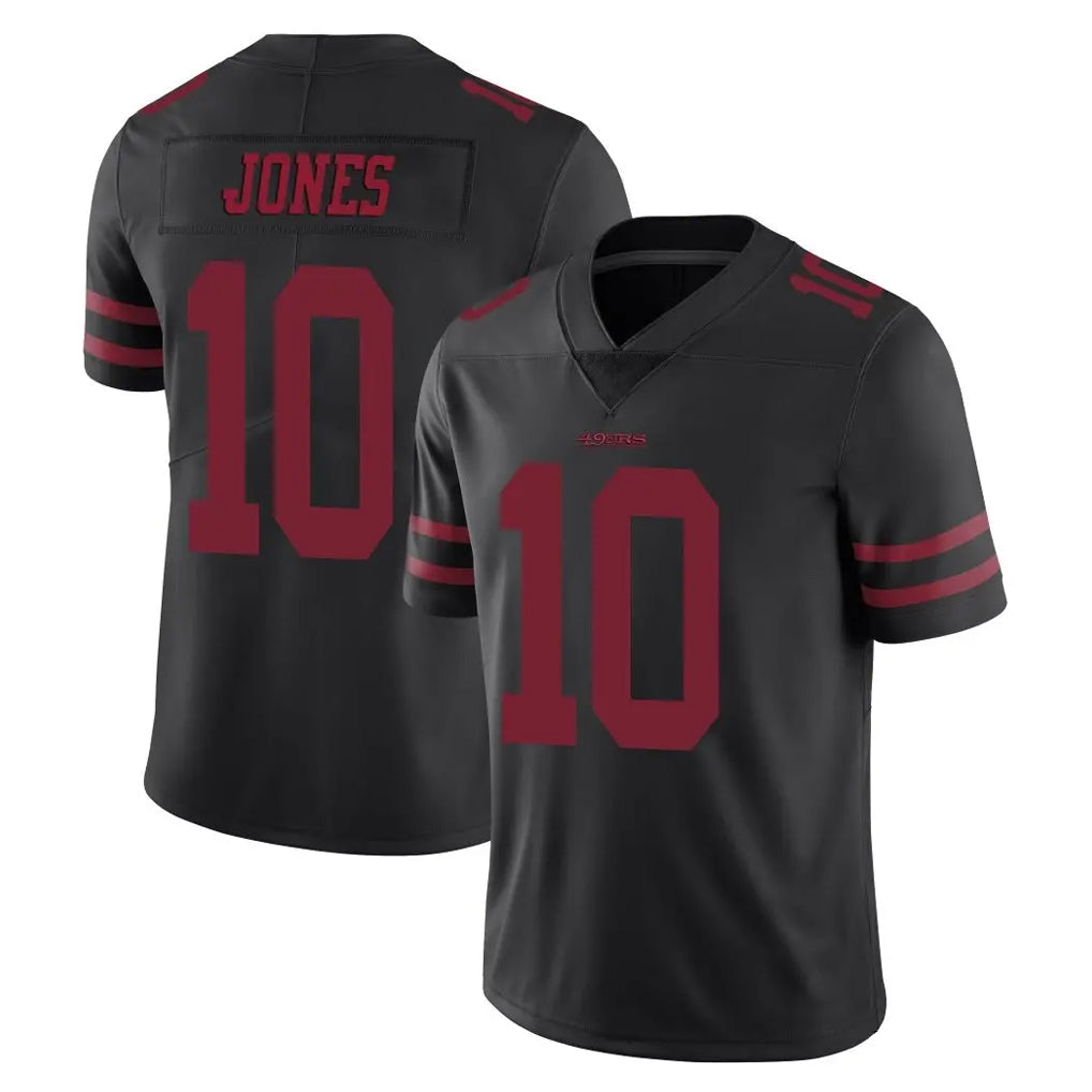 Choea SF.49ers #10 Mac Jones Player Black Alternate Limited Vapor Untouchable Home Game Stitched Jerseys