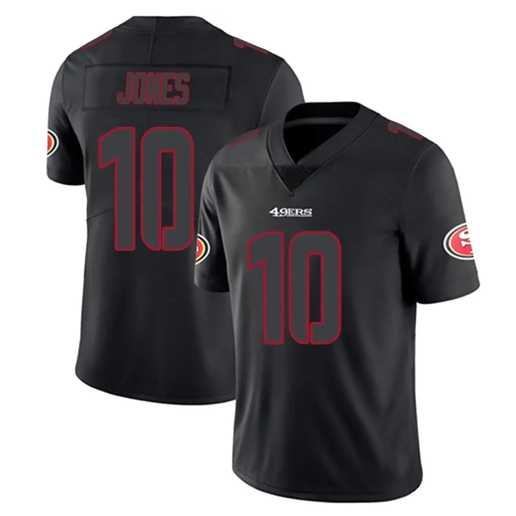 Choea SF.49ers #10 Mac Jones Player Black Impact Limited Home Game Stitched Jerseys