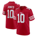 Choea SF.49ers #10 Mac Jones Player Red Game Home Stitched Jerseys