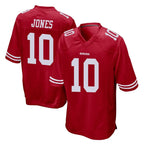 Choea SF.49ers #10 Mac Jones Player Red Home Game Stitched Jerseys